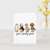 Gewoon een griezelige gans  kaart (Gele Bloem)