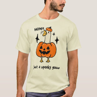Gewoon Een Griezelige Gans T-shirt, Pompoen Gans H T-shirt