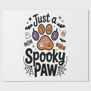 Gewoon een griezelige poot PNG, hond Halloween Cadeaupapier