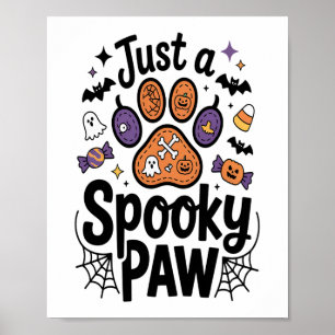 Gewoon een griezelige poot PNG, Hond Halloween Poster