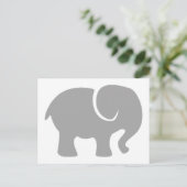 Gewoon een grijze olifant briefkaart (Staand voorkant)