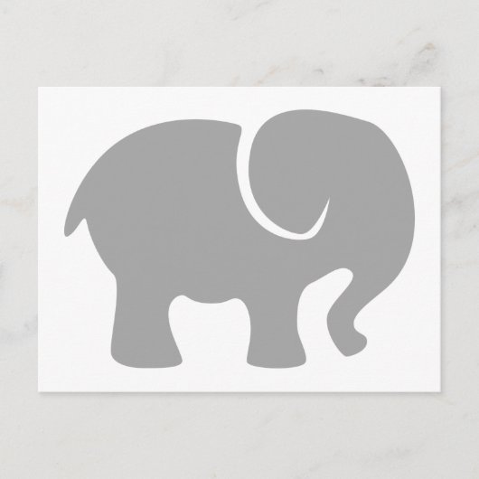 Gewoon een grijze olifant briefkaart (Voorkant)