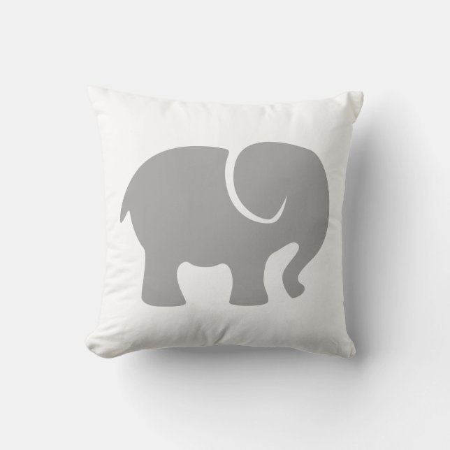 Gewoon een Grijze Olifant Kussen (Voorkant)