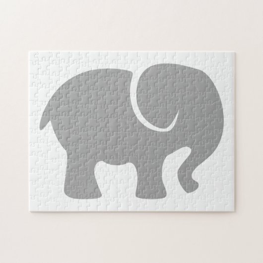 Gewoon een grijze olifant legpuzzel (Horizontaal)