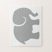 Gewoon een grijze olifant legpuzzel (Verticaal)