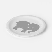 Gewoon een grijze olifant papieren bordje (Gekanteld)