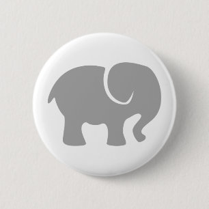 Gewoon een grijze olifant ronde button 5,7 cm