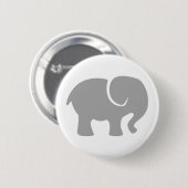 Gewoon een grijze olifant ronde button 5,7 cm (Voorkant /achterkant)