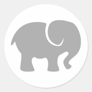Gewoon een grijze olifant ronde sticker