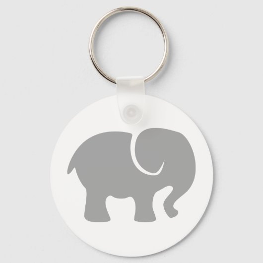 Gewoon een grijze olifant sleutelhanger (Voorkant)