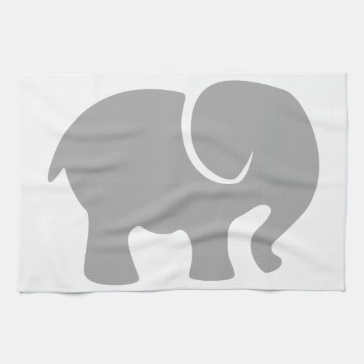 Gewoon een grijze olifant theedoek (Horizontaal)