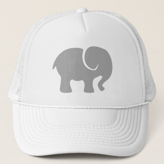 Gewoon een grijze olifant trucker pet (Voorkant)