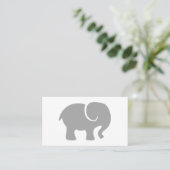 Gewoon een grijze olifant visitekaartje (Staand voorkant)
