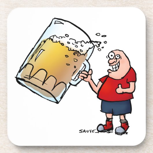 Gewoon één grote bierman bier onderzetter (Voorkant)