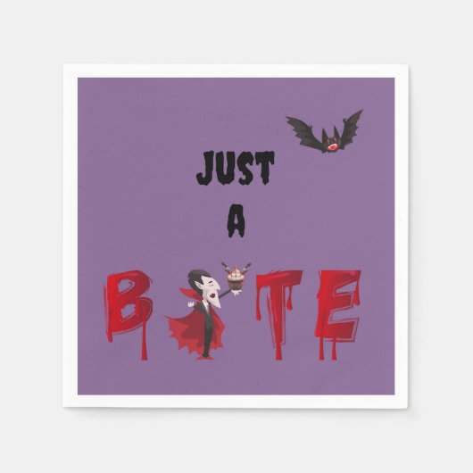 Gewoon een hapje vampier cocktail servetten (Voorkant)