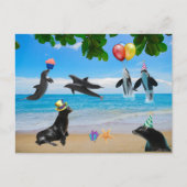 Gewoon een heel domme verjaardagskaart met zeeleve briefkaart (Voorkant)