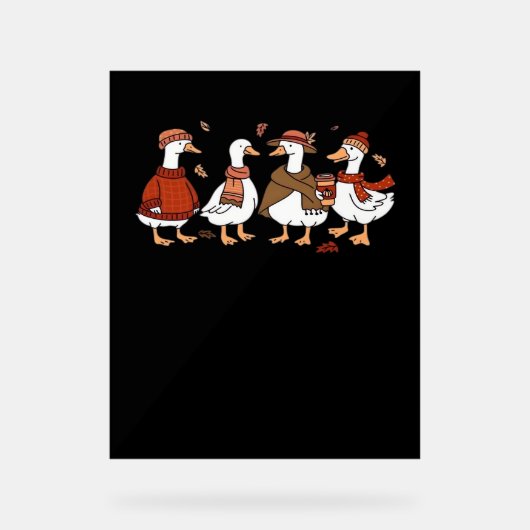 Gewoon een Herfst Goose Oversized T-shirt Acryl Bord (Voorkant)