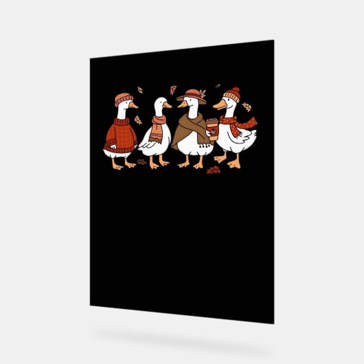 Gewoon een Herfst Goose Oversized T-shirt Acryl Bord (Hoek)