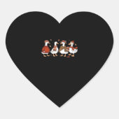 Gewoon een Herfst Goose Oversized T-shirt Hart Sticker (Voorkant)