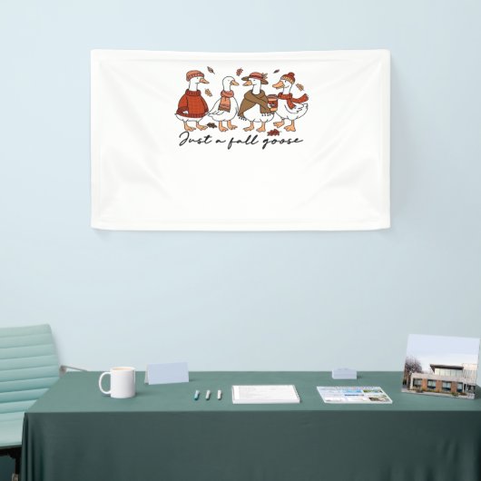 Gewoon een Herfst Goose Oversized T-shirt Spandoek (Beurs)