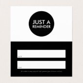 gewoon een herinneringskaart gevouwen visitekaartje (Binnenkant ongevouwen)