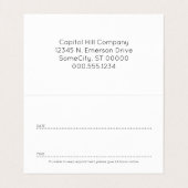 gewoon een herinneringskaart gevouwen visitekaartje (Binnenkant ongevouwen)