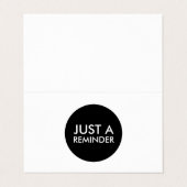 gewoon een herinneringskaart gevouwen visitekaartje (Buitenkant ongevouwen)