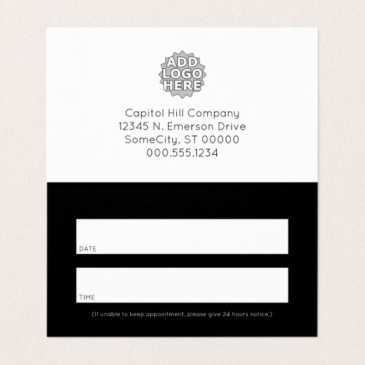 gewoon een herinneringskaart gevouwen visitekaartje (Binnenkant ongevouwen)