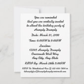 Gewoon een Herinneringspompoen (Birthday Party) Kaart (Achterkant)