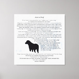 Gewoon Een Hond Citaat - Zwarte Labrador - Hond Li Canvas Afdruk