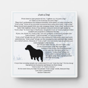 Gewoon Een Hond Citaat- Zwarte Labrador - Hond Lie Fotoplaat