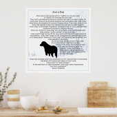 Gewoon Een Hond Quote - Zwarte Labrador - Hond Lie Poster (Keuken)