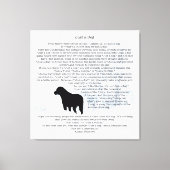Gewoon Een Hond Quote- Zwarte Labrador - Hond Lief Canvas Afdruk (Voorkant)