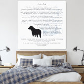 Gewoon Een Hond Quote- Zwarte Labrador - Hond Lief Canvas Afdruk (Insitu (Slaapkamer))