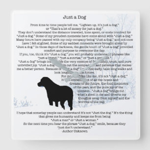 Gewoon een hondenofferte - zwart labrador Hondenli Vierkante Klok