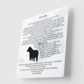 Gewoon een hondenofferte - zwart labrador Hondenli Vierkante Klok (Hoek)