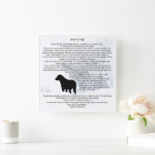 Gewoon een hondenofferte - zwart labrador Hondenli Vierkante Klok (Huis)