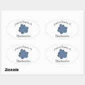 Gewoon een hoop bosbessen ovale sticker (Vel)