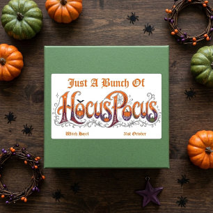 Gewoon een hoop Hocus Pocus Moderne Typografie Sch Rechthoekige Sticker