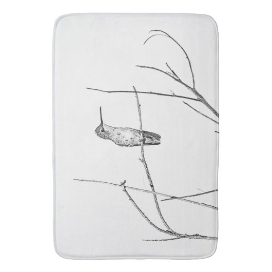 Gewoon een Hummingbird op een stok Badmat (Voorkant Verticaal)