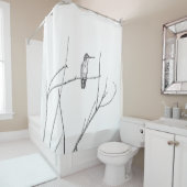 Gewoon een Hummingbird op een stok Douchegordijn (In situ)