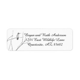 Gewoon een Hummingbird op een stok Etiket