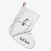 Gewoon een Hummingbird op een stok Grote Kerstsok (Voorkant (Hangend))