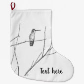 Gewoon een Hummingbird op een stok Grote Kerstsok (Voorkant)