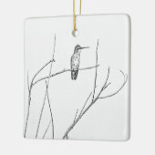 Gewoon een Hummingbird op een stok Keramisch Ornament (Links)