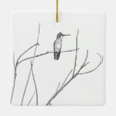 Gewoon een Hummingbird op een stok Keramisch Ornament (Achterkant)