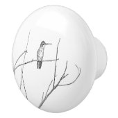 Gewoon een Hummingbird op een stok Keramische Knop (Rechts)