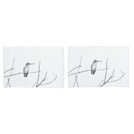 Gewoon een Hummingbird op een stok Kussensloop (Voorkant-Set)