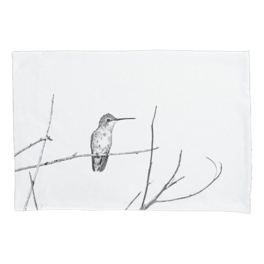 Gewoon een Hummingbird op een stok Kussensloop (Voorkant-Links)