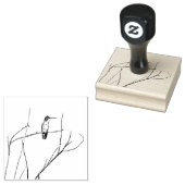 Gewoon een Hummingbird op een stok Rubberstempel (Gestempeld)